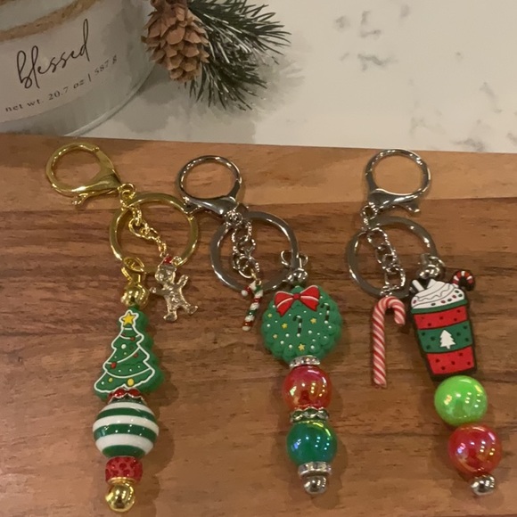 Handcrafted Beaded Christmas Keychains - Picture 3 of 4